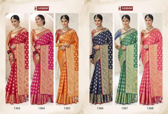 Sangam Kalavati Latest Designer Fancy Ethnic Wear Silk Sarees Collection
